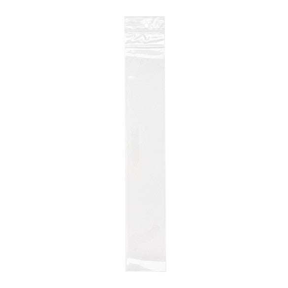 Druckverschlussbeutel mit Euroloch 5x30.5cm Transparent PP 50 Mikron (100 Stück) [ZR212]