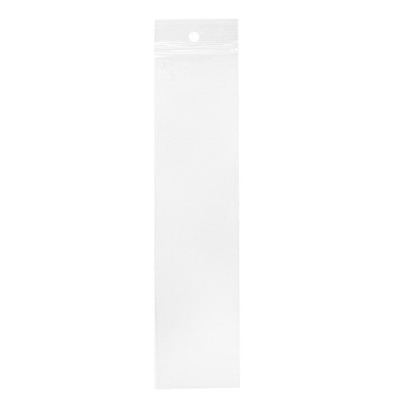 Druckverschlussbeutel mit Aufhängeloch 5x20.5cm Transparent PP 50 Mikron (100 Stück) [ZR28]