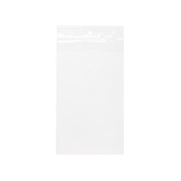 Druckverschlussbeutel mit Aufhängeloch 10x18cm Transparent PP 50 Mikron (100 Stück) [ZR47]