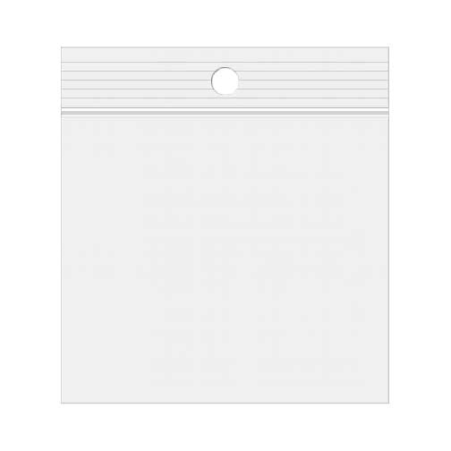 Druckverschlussbeutel mit Hangloch 5x5cm Kristallklar PP 50 Mikron (100 Stück) [ZR22]