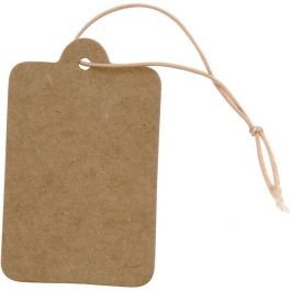 Etikett Hellbraun 2.5x4cm (100 Stck.) [HOB01273]