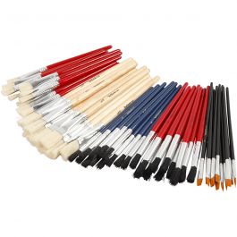 YellowLine Pinsel-Set, Nr. 4+8+10+12+3/4, 60 Stk/ 1 Pck [HOB-10252]