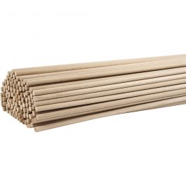 Holzstäbe rund, L 60 cm, D 8 mm, 10 Stk/ 1 Pck [HOB-109120]