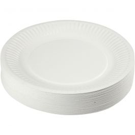 Pappteller, D 18 cm, 100 Stk/ 1 Pck [HOB-13204]