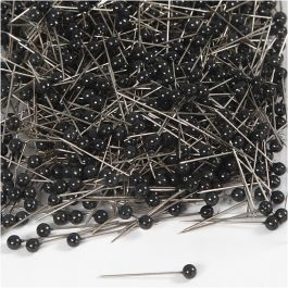 Steck-/Markierungsnadeln, L 25 mm, D 4 mm, Schwarz, 1000 Stk/ 1 Pck [HOB-14251]