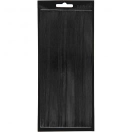 Sticker, Bordüren, Blatt 10x23 cm, Schwarz, 1 Bl. [HOB-170050]