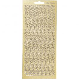 Sticker, Bordüren, Blatt 10x23 cm, Gold, 1 Bl. [HOB-170060]