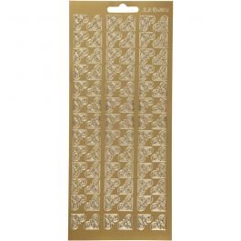Sticker, Ecken, Blatt 10x23 cm, Gold, 1 Bl. [HOB-170117]