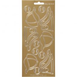 Sticker, Sport, Blatt 10x23 cm, Gold, 1 Bl. [HOB-170248]