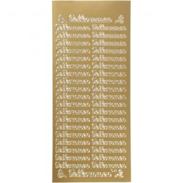 Sticker, Blatt 10x23 cm, Gold, 1 Bl. [HOB-170261]