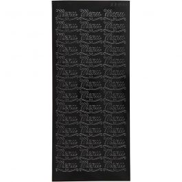 Sticker, Blatt 10x23 cm, Schwarz, 1 Bl. [HOB-170263]