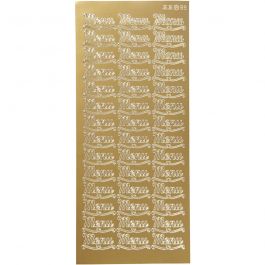 Sticker, Blatt 10x23 cm, Gold, 1 Bl. [HOB-170264]