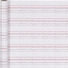 Geschenkpapier, Kritzeleien, B 70 cm, 80 g, Rot, Weiß, 4 m/ 1 Rolle [HOB-190440]