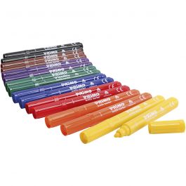 PRIMO Stoffmalstifte, Sortierte Farben, 12x8 Stk/ 1 Pck [HOB-701298]