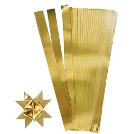 Papierstreifen für Sterne, L 45 cm, D 4,5 cm, B 10 mm, Gold, 100 Streifen/ 1 Pck [HOB-20713]