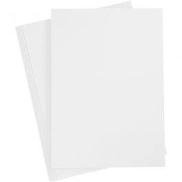 Karton, farbig, A4, Blatt 210x297 mm, 180 g, Weiß, 20 Bl./ 1 Pck [HOB-21110]