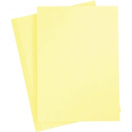 Karton, farbig, A4, Blatt 210x297 mm, 180 g, Hellgelb, 20 Bl./ 1 Pck [HOB-21111]