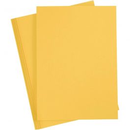 Karton, farbig, A4, Blatt 210x297 mm, 180 g, Sonnengelb, 20 Bl./ 1 Pck [HOB-21112]