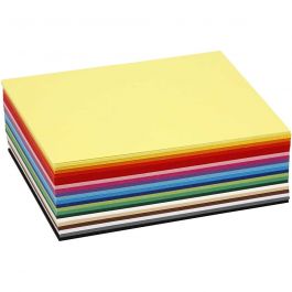 Farbkarton, A6, Blatt 105x148 mm, 180 g, Sortierte Farben, 300 Bl. sort./ 1 Pck [HOB-21426]