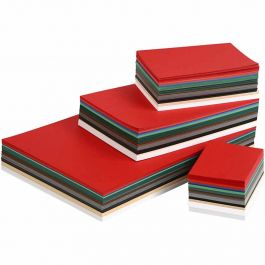 Weihnachts-Karton, A3,A4,A5,A6, 180 g, Sortierte Farben, 1500 Bl. sort./ 1 Pck [HOB-21441]