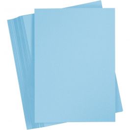 Karton, farbig, A4, Blatt 210x297 mm, 180 g, Hellblau, 100 Bl./ 1 Pck [HOB-217056]