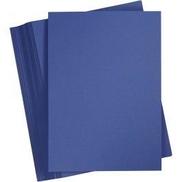 Karton, farbig, A4, Blatt 210x297 mm, 180 g, Dunkelblau, 100 Bl./ 1 Pck [HOB-217066]