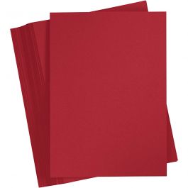 Karton, farbig, A4, Blatt 210x297 mm, 180 g, Weihnachtsrot, 100 Bl./ 1 Pck [HOB-21715]