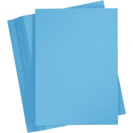 Karton, farbig, A4, Blatt 210x297 mm, 180 g, Blau, 100 Bl./ 1 Pck [HOB-21720]