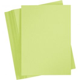 Karton, farbig, A4, Blatt 210x297 mm, 180 g, Hellgrün, 100 Bl./ 1 Pck [HOB-21722]