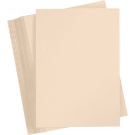 Karton, farbig, A4, Blatt 210x297 mm, 180 g, Beige, 100 Bl./ 1 Pck [HOB-21728]