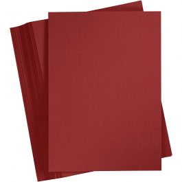 Karton, farbig, A4, Blatt 210x297 mm, 180 g, Dunkelrot, 100 Bl./ 1 Pck [HOB-21729]