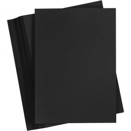 Karton, farbig, Kohlschwarz, A6, 105x148 mm, 180 g, 100 Bl./ 1 Pck [HOB-21827]