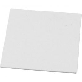 Leinwandplatte, Größe 12,4x12,4 cm, 280 g, Weiß, 1Stk/ 1 Stk [HOB-225010]