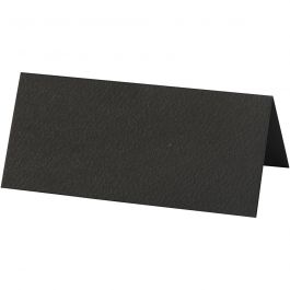 Tischkarten, Größe 9x4 cm, 220 g, Schwarz, 20 Stk/ 1 Pck [HOB-228712]
