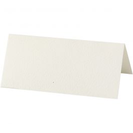 Tischkarten, Größe 9x4 cm, 220 g, Naturweiß, 20 Stk/ 1 Pck [HOB-228722]