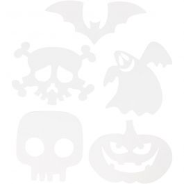 Halloween-Stanzformen, Größe 25x17 cm, 230 g, Weiß, 16 Stk/ 1 Pck [HOB-234610]