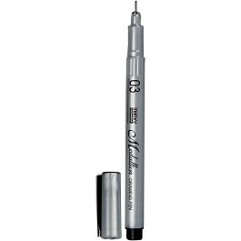 Tusche-Zeichenstift, Strichstärke 0,3 mm, Schwarz, 1 Stk [HOB-25052]