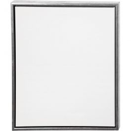 Leinwand mit Holzrahmen, Größe 50x60 cm, 360 g, Antiksilber, Weiß, 1 Stk [HOB-25760]