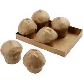 Pappmaché-Muffins, H 8 cm, 6Stck. [HOB-26691]
