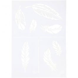 Schablone, Federn, A4, Blatt 210x297 mm, 1 Stk [HOB-26978]