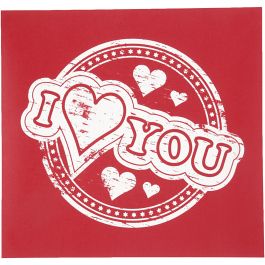 Siebdruck-Schablonen, I love you, Blatt 20x22 cm, 1 Bl. [HOB-27061]