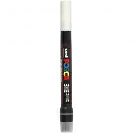 Posca Marker , Nr. PCF350, Strichstärke 1-10 mm, Pinsel, Weiß, 1 Stk [HOB-271052]