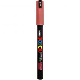 Posca Marker , Nr. PC-1MR, Strichstärke 0,7 mm, extrafein, Metallic-Rot, 1 Stk [HOB-272860]