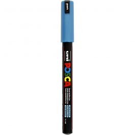 Posca Marker , Nr. PC-1MR, Strichstärke 0,7 mm, extrafein, Metallic-Blau, 1 Stk [HOB-272880]