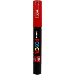 Posca Marker , Nr. PC-1M, Strichstärke 0,7 mm, extrafein, Rot, 1 Stk [HOB-273040]
