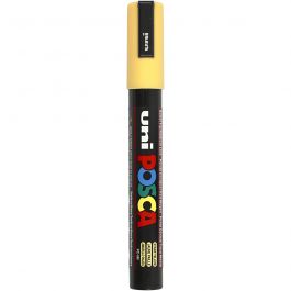 Posca Marker , Nr. PC-5M, Strichstärke 2,5 mm, Medium, Strohgelb, 1 Stk [HOB-276038]