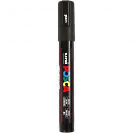 Posca Marker , Nr. PC-5M, Strichstärke 2,5 mm, Medium, Schwarz, 1 Stk [HOB-276046]