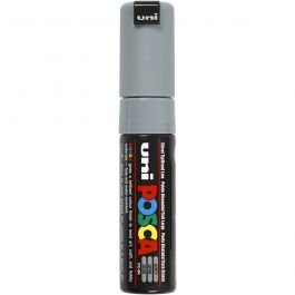 Posca Marker , Nr. PC-8K, Strichstärke 8 mm, breit, Grau, 1 Stk [HOB-278095]