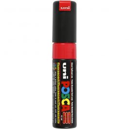 Posca Marker , Nr. PC-8K, Strichstärke 8 mm, breit, Fluo-Rot, 1 Stk [HOB-278740]