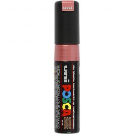 Posca Marker , Nr. PC-8K, Strichstärke 8 mm, breit, Metallic-Rot, 1 Stk [HOB-278860]